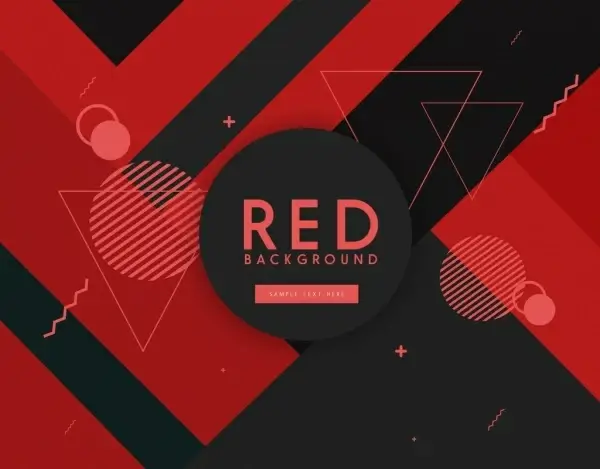 geometric background red black design