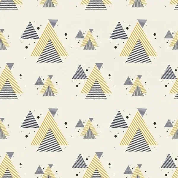 geometric background striped triangles icons repeating design