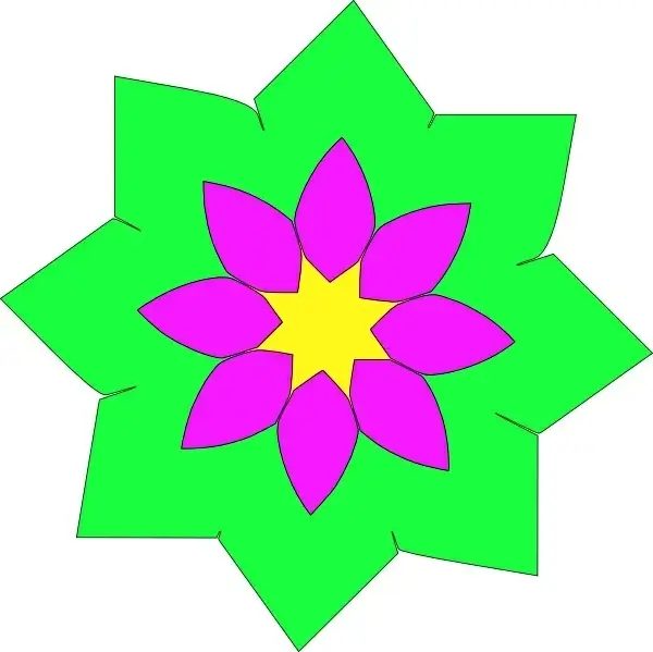 Geometric Flower Shape clip art