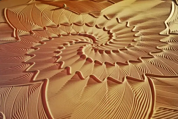 geometric sand sculptures