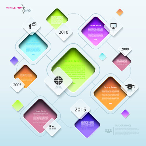geometric shapes business infographics vector
