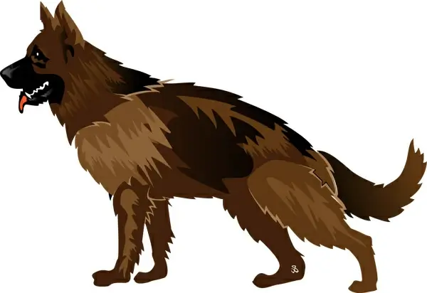 german shepherd vector