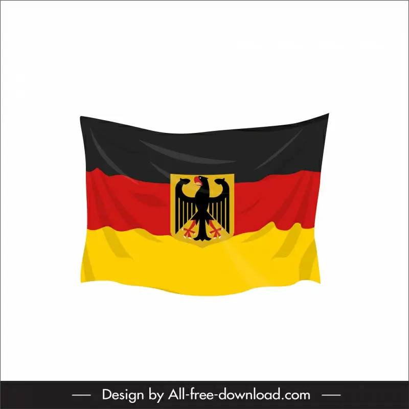 germany flag icon flat classical sketch
