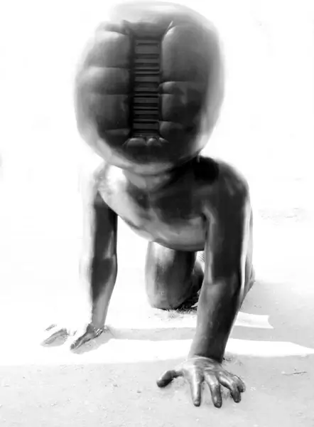 giant creepy baby
