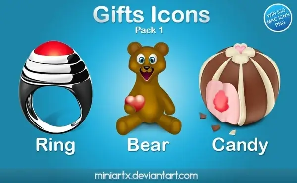 Gifts icons pack 1 icons pack