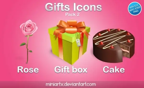 Gifts icons pack 2 icons pack