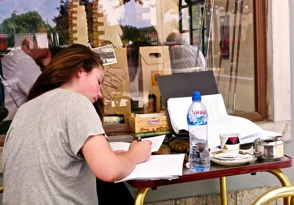 girl studying