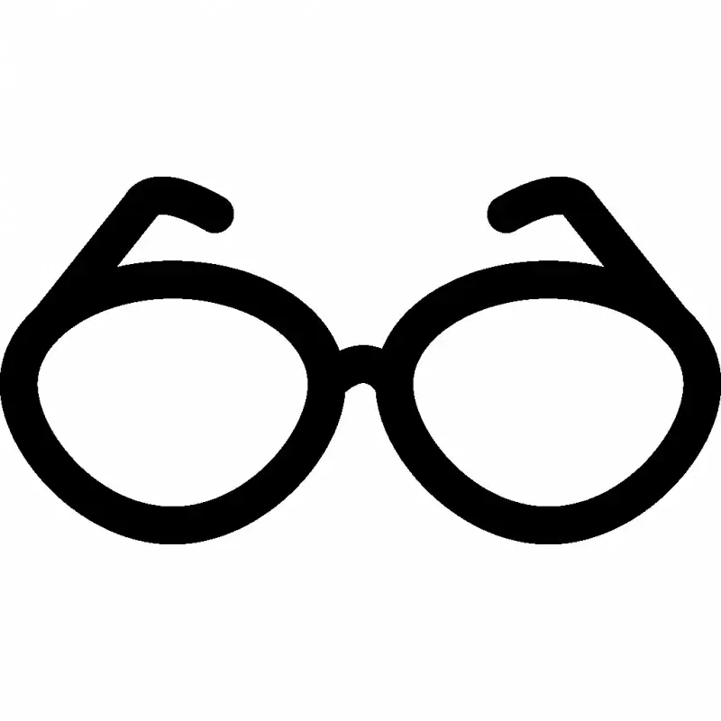 glasses sign icon black white sketch