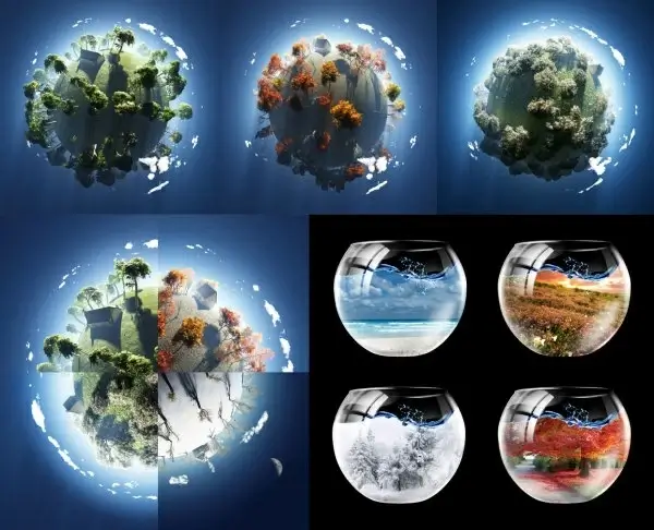 global village with the fish tank highdefinition picture