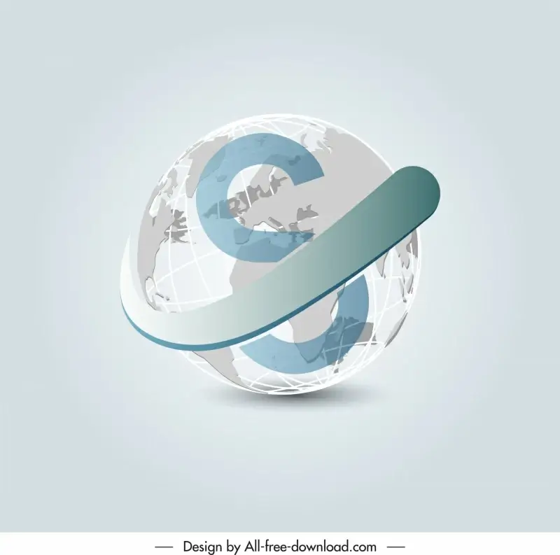 globe economy design element dynamic 3d design