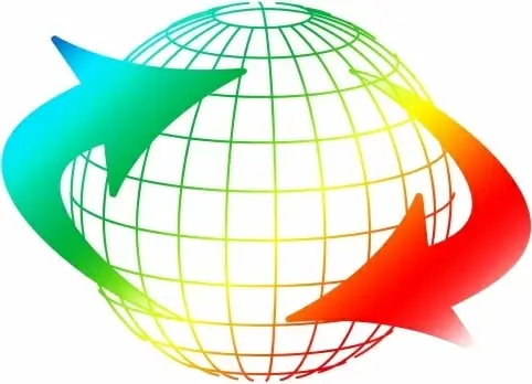 globe world arrows