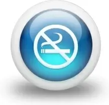 Glossy 3d blue non smoking