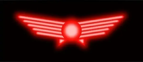 Glowing Aviation Symbol clip art