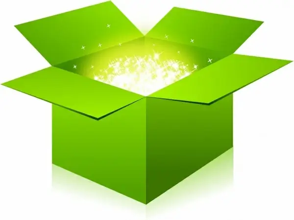 Glowing Green Box