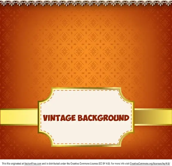 glowing vintage label background vector