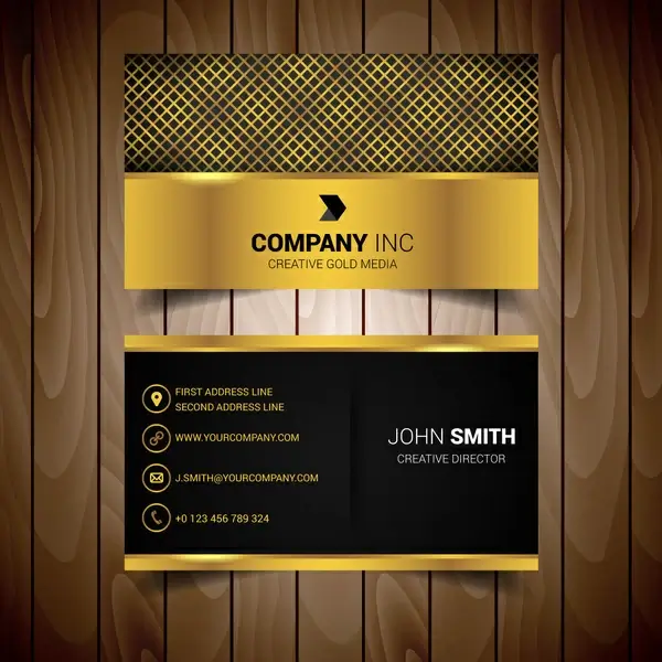gold abstract business card
