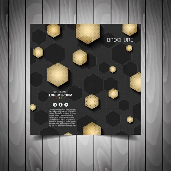 gold business flyer template