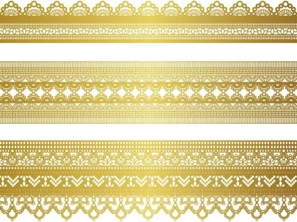gold lace pattern 04 vector
