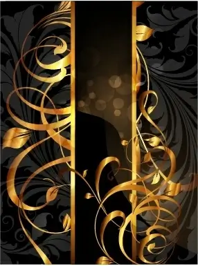 decorative background luxury modern golden bokeh dark design