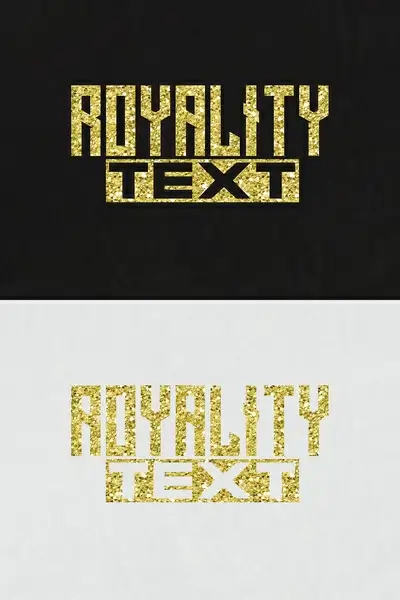 gold text effect 