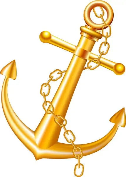 golden anchor illustration
