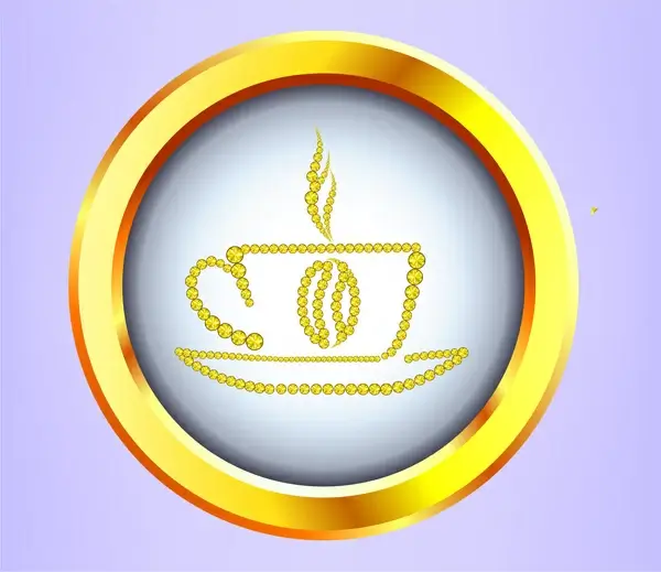 golden coffee cup symbol