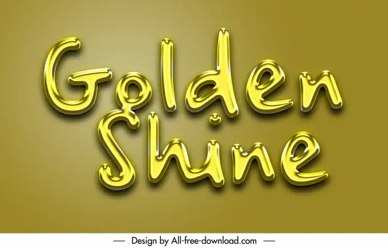 golden style texts template shiny luxury design