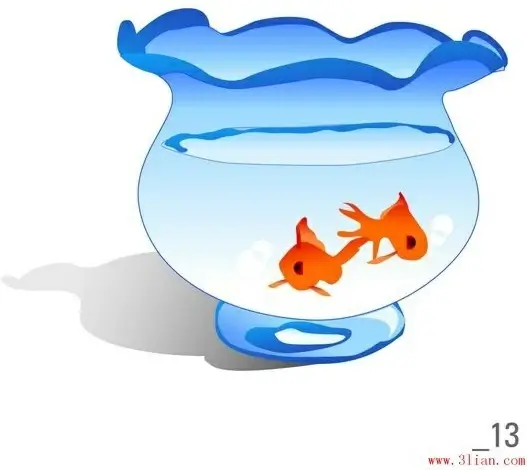 goldfish bowl vector