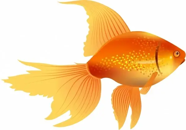 goldfish icon shiny modern yellow design