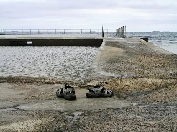 gone for a swim on a cold day