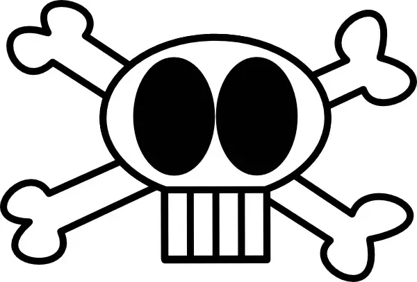 Goofy Skull clip art