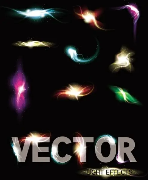 gorgeous bright lighting effects 03 vector