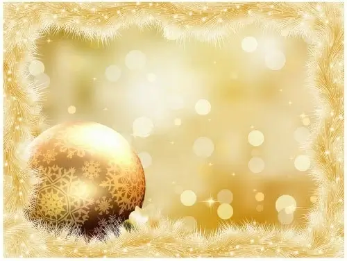 gorgeous christmas ball background vector