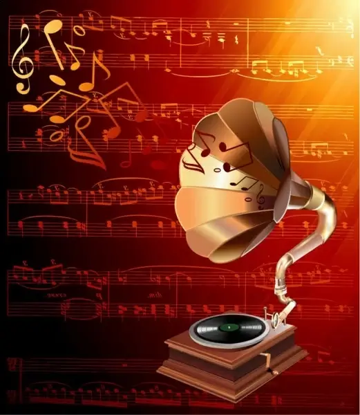 gorgeous classical music background 03 vector