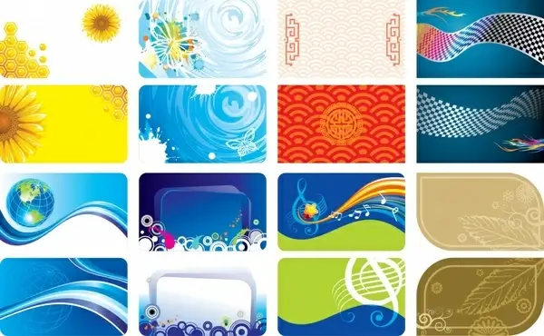 decorative card background templates colorful modern classic design