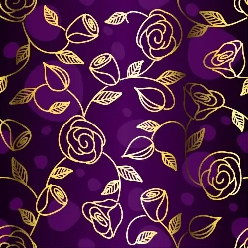 gorgeous fabric pattern background vector 3