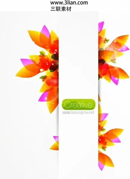 decorative background colorful petals shape sparkling modern design