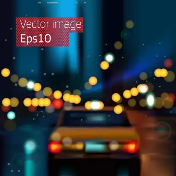 Gorgeous night view vector002