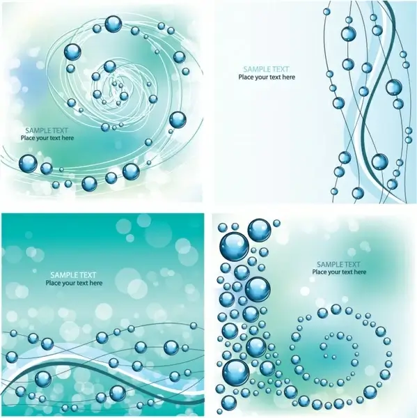 decorative background template modern dynamic circles bubbles