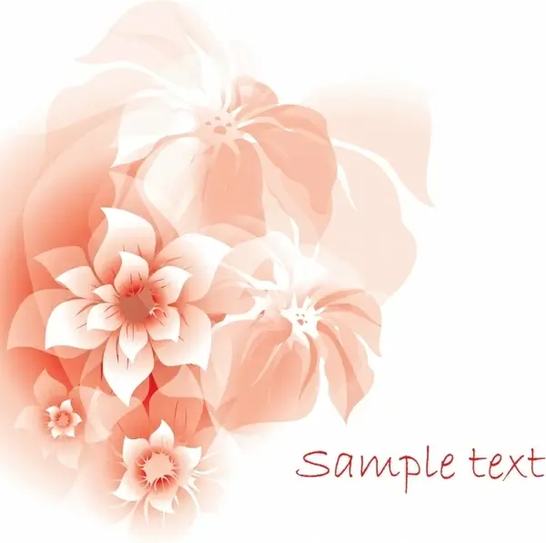 card background blooming flora decor blurred design