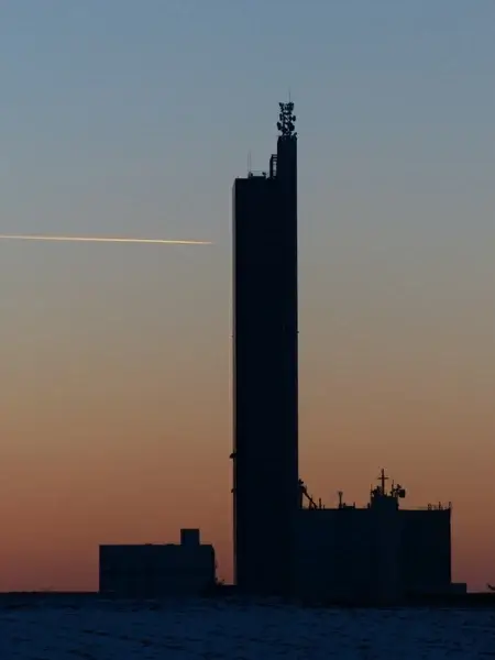grain silo wintry aircraft
