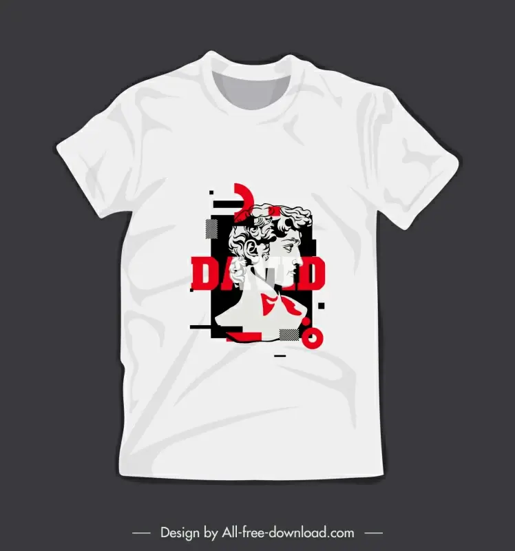 graphic t shirt design element handdrawn david character