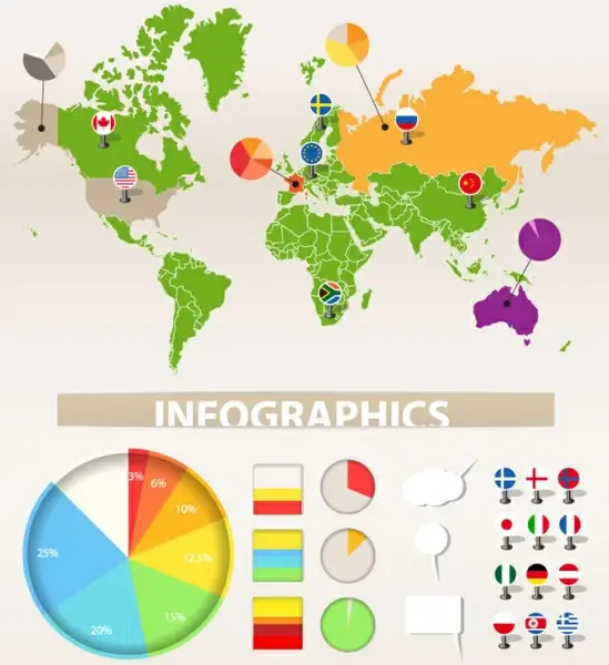 graphical chart design vector