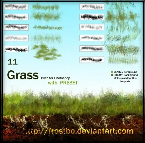 Grass Brushes PS brushes in .abr format free and easy download unlimit