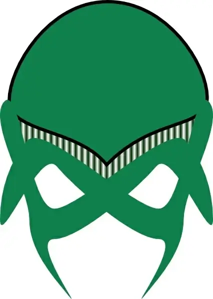 Green Alien Mask clip art