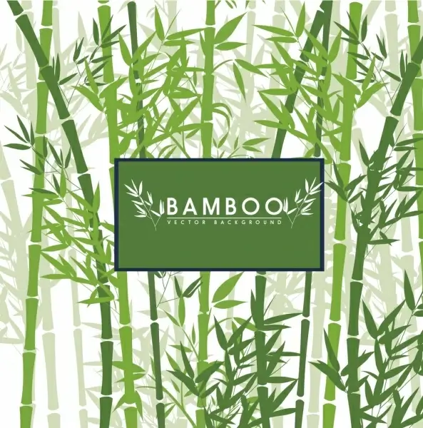 green bamboo background silhouette decoration