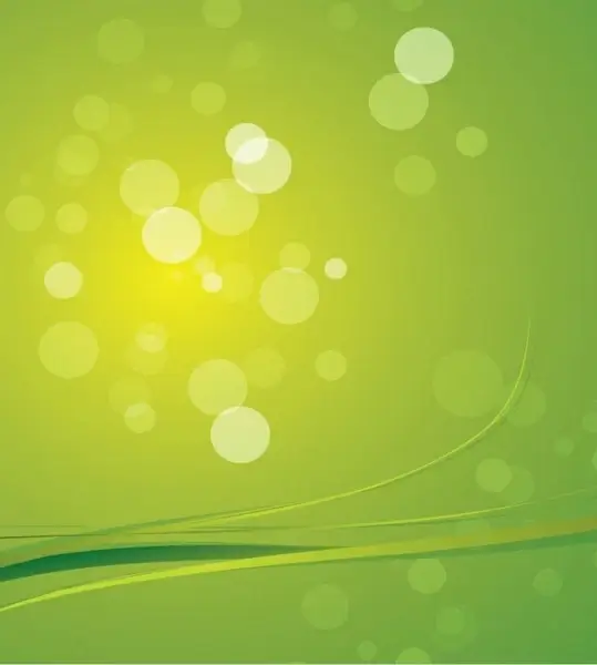 Green Bokeh Abstract Light Background Vector Graphic