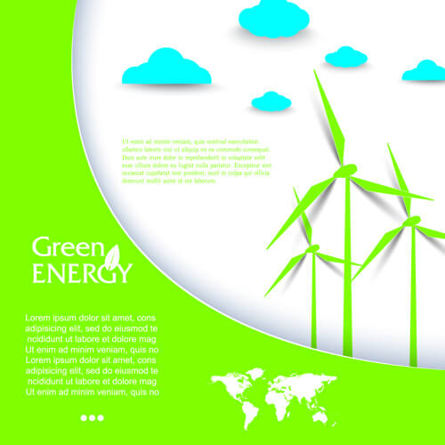 green energy business template vector