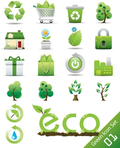 green environmental protection vector icon