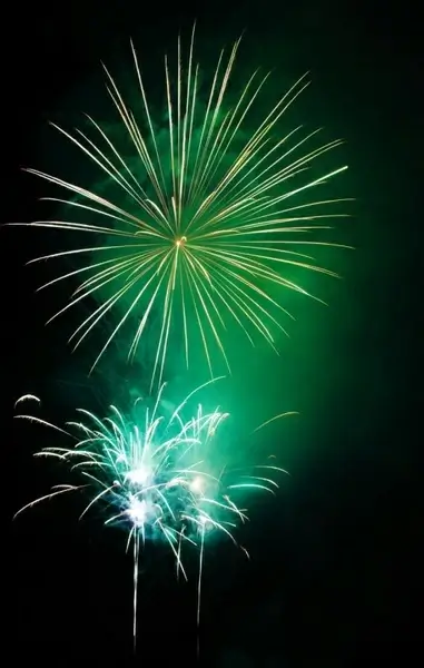 green fireworks